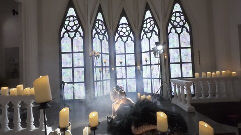[Cosplay] 蠢沫沫 黑婚纱 [37P1V-3.11GB]