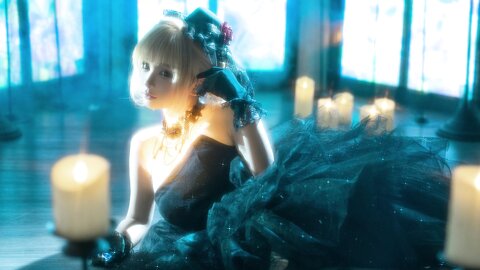 [Cosplay] 蠢沫沫 黑婚纱 [37P1V-3.11GB]