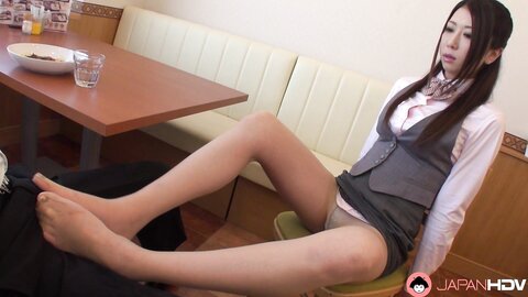 Ryou Makoto  Busty Brunette Waitress