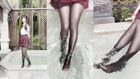 [Cosplay] 不呆猫 温泉双马尾JK [22P1V-713MB]