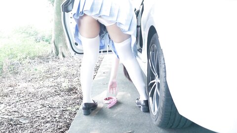 [Cosplay] 不呆猫 白丝过膝袜 [21P12V-209MB] (8)