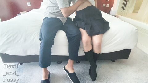 Japanese Student Waiting For Orgasm And Creampie Master Made Me Scream