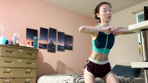 Asianasstro 04 09 2020 830870875 Butt Workout In My Sports Bra And Booty Shorts Shhhh No Panties Iбm Thinking About Do