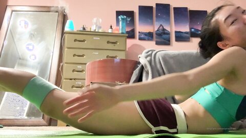 Asianasstro 04 09 2020 830870875 Butt Workout In My Sports Bra And Booty Shorts Shhhh No Panties Iбm Thinking About Do