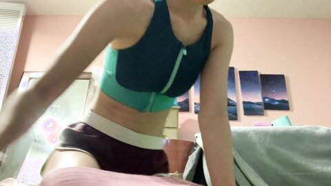 Asianasstro 04 09 2020 830870875 Butt Workout In My Sports Bra And Booty Shorts Shhhh No Panties Iбm Thinking About Do