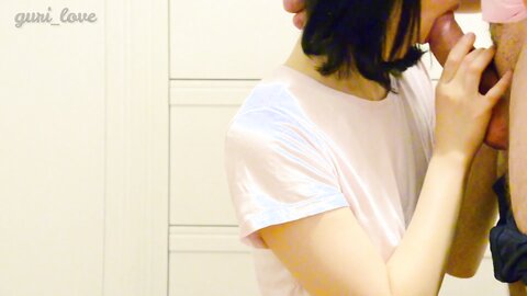 Cute Asian Girl ***s On Cum After A Blowjob With A Huge Cumshot