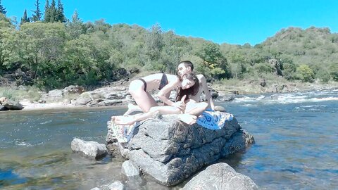 Hot Couple Having Risky Sex On Public Beach And Bus Huge Double Cumshot John And Sky