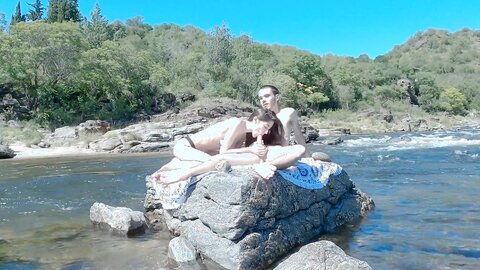 Hot Couple Having Risky Sex On Public Beach And Bus Huge Double Cumshot John And Sky