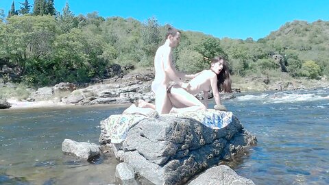 Hot Couple Having Risky Sex On Public Beach And Bus Huge Double Cumshot John And Sky