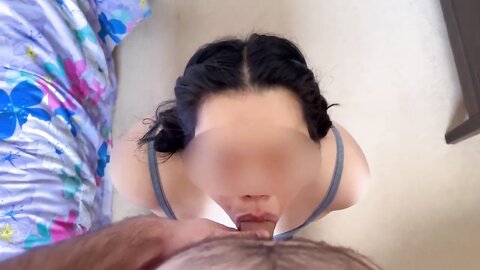 Asian College Girl Gives Blowjob And Gets Facial