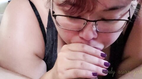 Asian Girl Sucks On Bwc