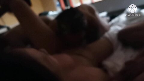 Threesome Play Togerher With Our Neighbor And Make Cum Inside