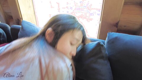Layndare Asian Babe Alina Cums Twice Doggy Style