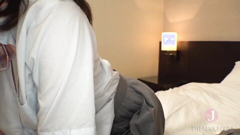 An Asian Shy Girl Desears Shool Uniform Cosplay Sex And Blowjob Finish