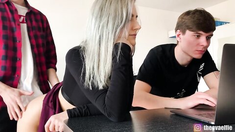 Eva Elfie Fucking Cuckold'S Girlfriend To Cum On Her Slutty Face