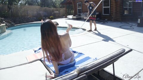 Layndare Alina Plays With Her New Pool Boy