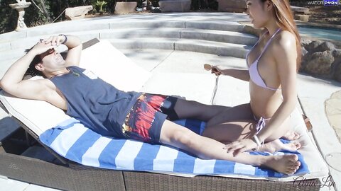 Layndare Alina Plays With Her New Pool Boy