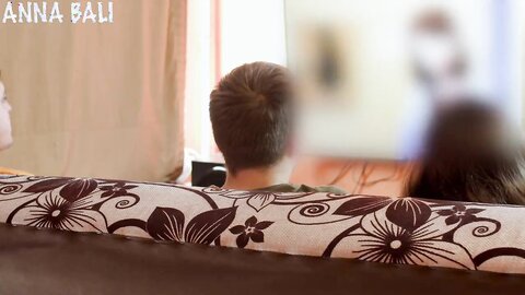 Anna Bali Oh My Husband Almost Caught Us Risky Blowjob To My Lover On The Couch Lips In Cum