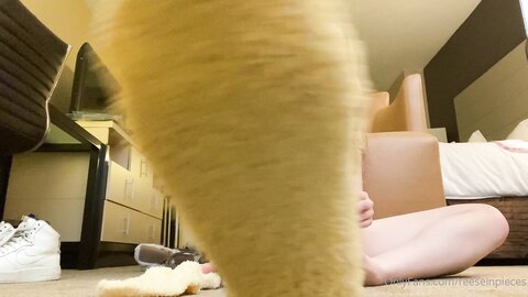 Reeseinpieces 14 01 2023 2743628312 Nude Fuzzy Sock Try On Hehehehe Also If U Can Send Proof U Bought Me These On My Wishlist