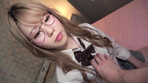 BAB-070 Whitening cute glasses GALs blowjob and the habit of Nanako are erotic