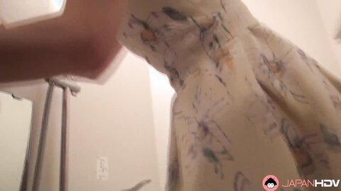 Japanese Brunette Mai Araki Sucks A Mans Dick In The Bathroom Uncensor