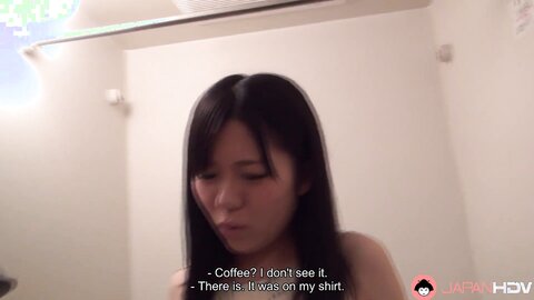 Japanese Brunette Mai Araki Sucks A Mans Dick In The Bathroom Uncensor