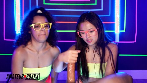 Ella Cruz Lulu Chu Double Trouble Neon Hand Job