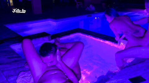 Katielin Nextdoor Neon Hot Tube Foursome