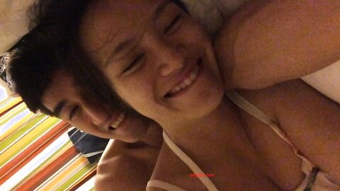 26 Little Couple Playing Big Head Selfie