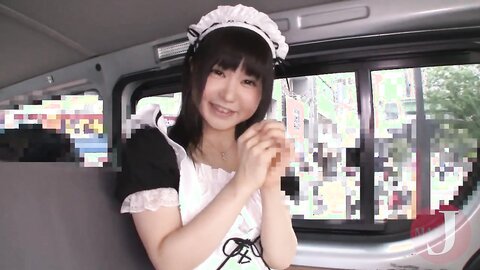 Japanese Girl In Maid Costume Gets Creampied By Stranger