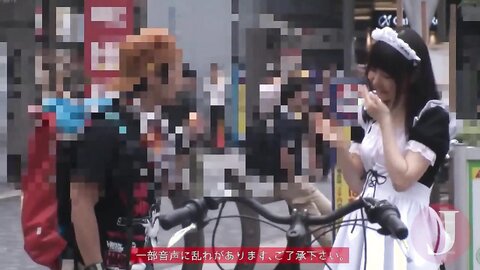Japanese Girl In Maid Costume Gets Creampied By Stranger