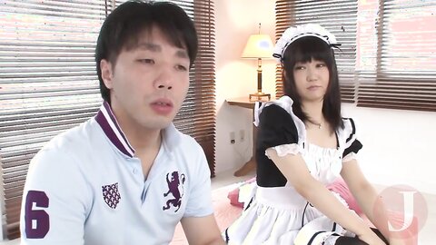 Japanese Girl In Maid Costume Gets Creampied By Stranger