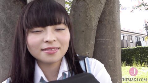 Uniform Girls Recorder Play Rubbing And Playing With Sensitive Cousi