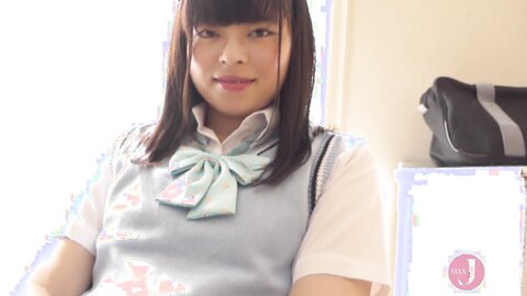Uniform Girls Recorder Play Rubbing And Playing With Sensitive Cousi