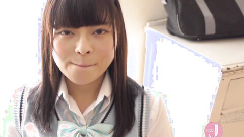Uniform Girls Recorder Play Rubbing And Playing With Sensitive Cousi