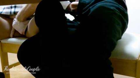 Asian School Girl Fingered By Professor Under The Table Ends In Creamp