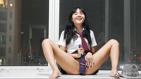 Cute 18Yo Asian *** Squirts 6 Times While Using A Vibrator Real