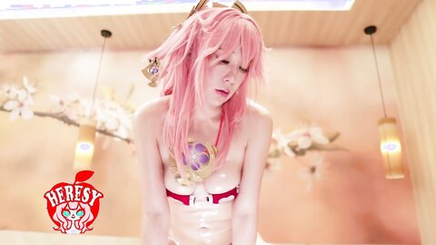 CosplayHERESY Ringo Mitsuki 林檎蜜紀 - Genshin Impact 3 Yae Miko 原神・淫ぱくと・三八重神子 MOVIE