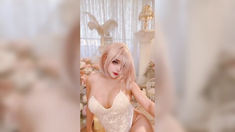 [Cosplay] Sayo Momo - Mashu white lingerie body 0il (7)