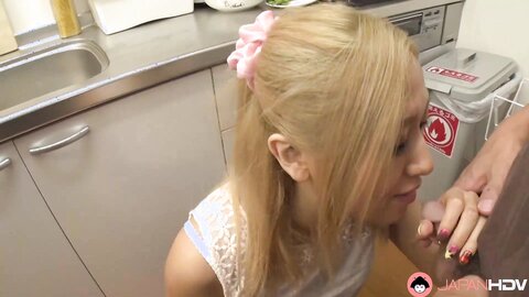 Japanese Blonde Mary Hayakawa Sucks Dick Uncensored