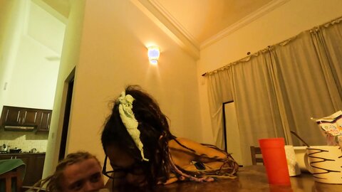 Japanese Wife Gets Fucked Till She Squirts By Her Neighbor While Making