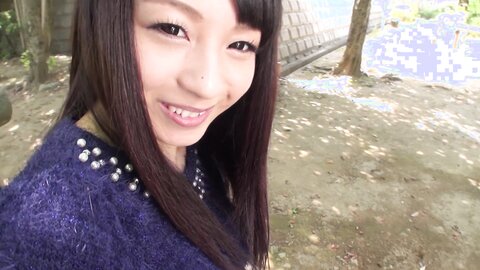Cute Japanese Girl Takes A Walk In The Forest