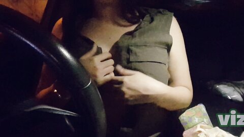 Masturbation In Public Car With Beautiful Big Boobs Girl  Perfect Body