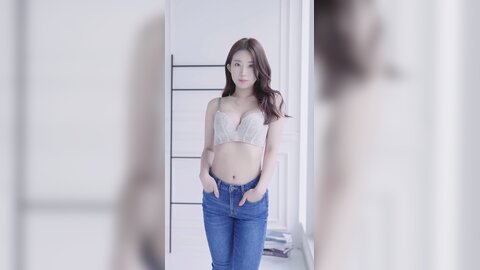 006 세로룩북 초근접 Ai 실사 몸매가 드러나는 청바지 여친룩 룩북 언더웨어 룩북 직캠 underwear Lookbook 후방주의 룩북 모델 양서윤 룩북 ai cosplay