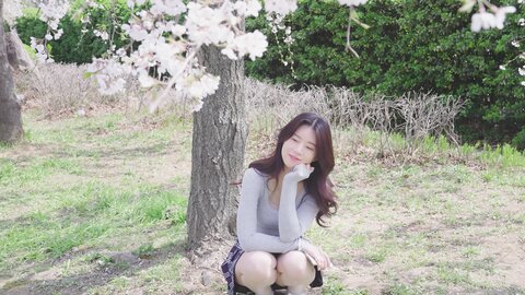 042 고화질 VLOG Ai 룩북 실사 몸매 첫사랑이 생각나는 여친룩???? 벚꽃놀이룩 미니스커트 룩북 직캠 mini skirt Lookbook 모델 양서윤룩북