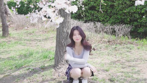 042 고화질 VLOG Ai 룩북 실사 몸매 첫사랑이 생각나는 여친룩???? 벚꽃놀이룩 미니스커트 룩북 직캠 mini skirt Lookbook 모델 양서윤룩북