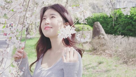 042 고화질 VLOG Ai 룩북 실사 몸매 첫사랑이 생각나는 여친룩???? 벚꽃놀이룩 미니스커트 룩북 직캠 mini skirt Lookbook 모델 양서윤룩북