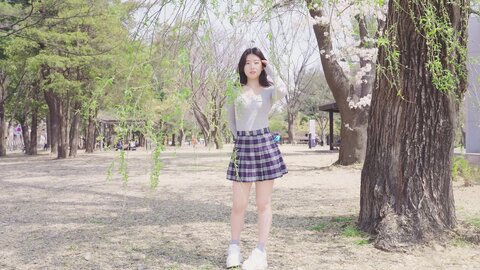 042 고화질 VLOG Ai 룩북 실사 몸매 첫사랑이 생각나는 여친룩???? 벚꽃놀이룩 미니스커트 룩북 직캠 mini skirt Lookbook 모델 양서윤룩북
