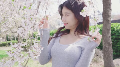 042 고화질 VLOG Ai 룩북 실사 몸매 첫사랑이 생각나는 여친룩???? 벚꽃놀이룩 미니스커트 룩북 직캠 mini skirt Lookbook 모델 양서윤룩북