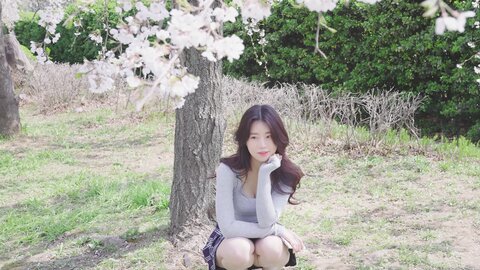 042 고화질 VLOG Ai 룩북 실사 몸매 첫사랑이 생각나는 여친룩???? 벚꽃놀이룩 미니스커트 룩북 직캠 mini skirt Lookbook 모델 양서윤룩북